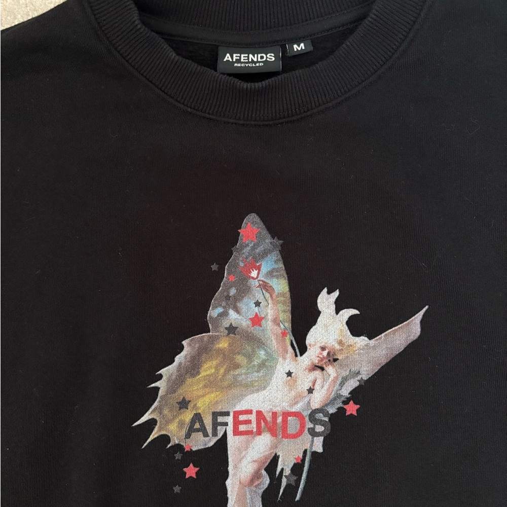 Afends Pixie Black Sweatshirt Size Medium - image 3